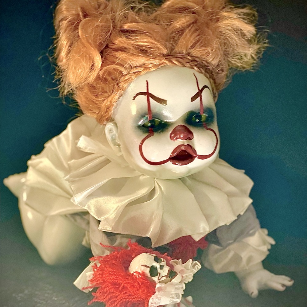 Halloween Pennywise Inspired Doll W/Costume Rattler Georgie Scary/Freak Signed! - Picture 1 of 7